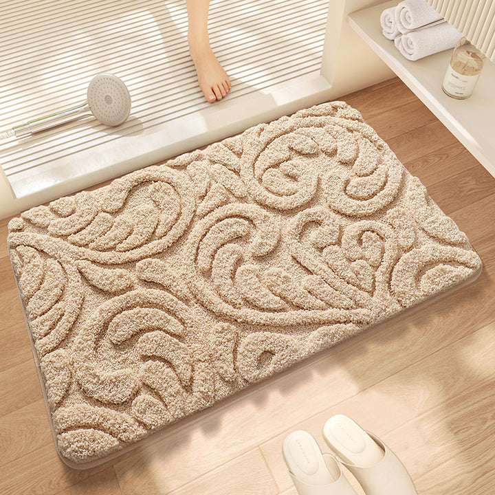 Textured Stone Pattern Bathroom Mat Kalsten