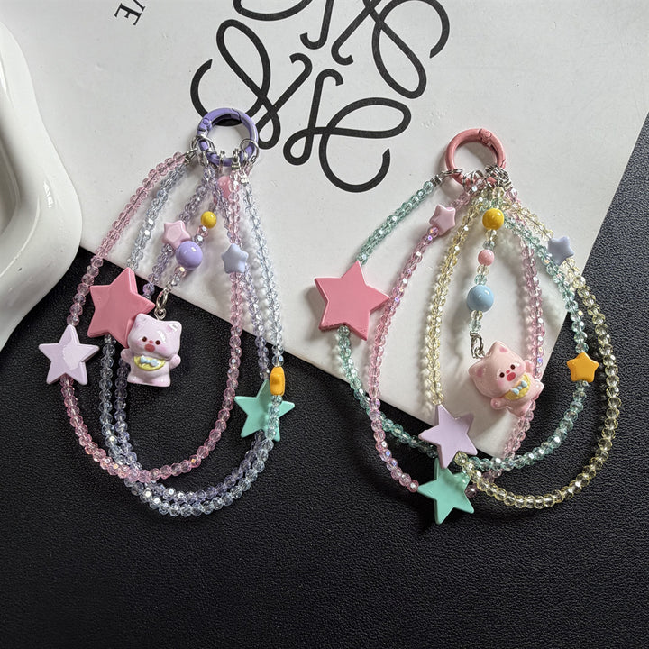Whimsical Star and Animal Charm Lanyard Kalsten