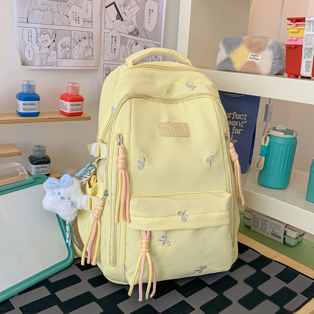 Stylish Embroidered School Backpack Kalsten
