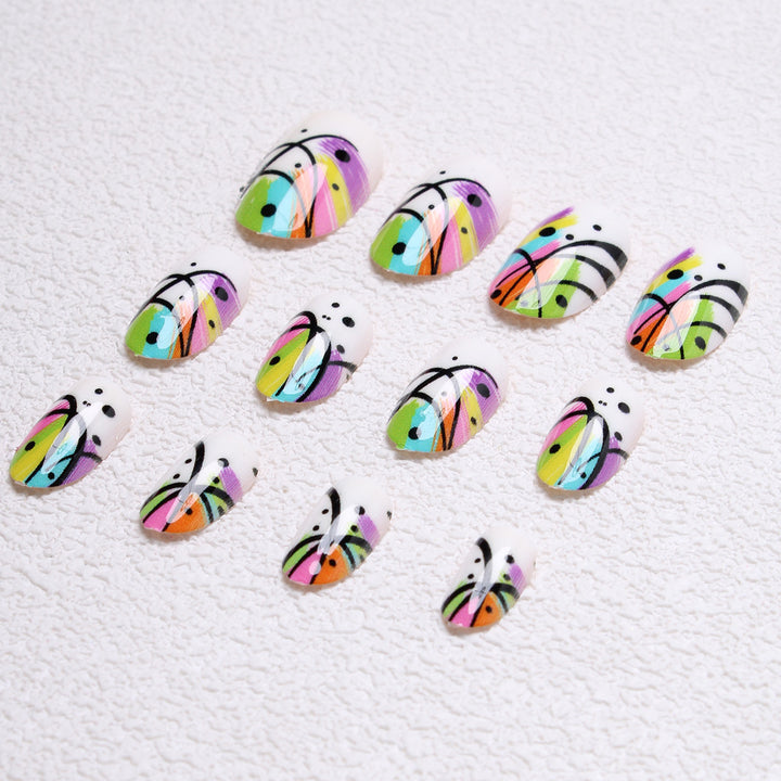 Artistic Abstract Pattern Press-On Nails Kalsten