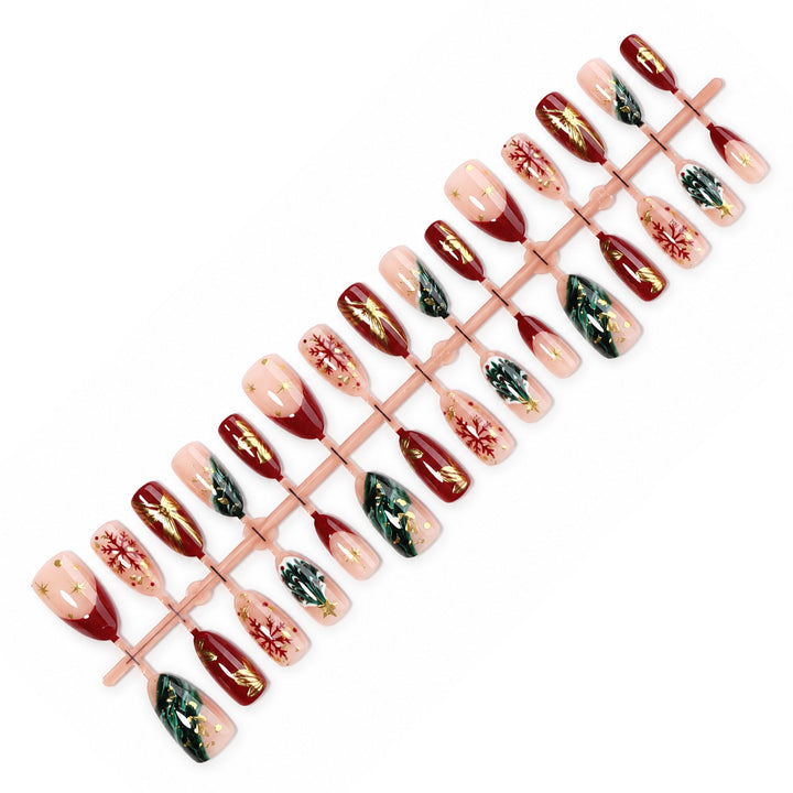 Artificial nail set with festive motifs Kalsten