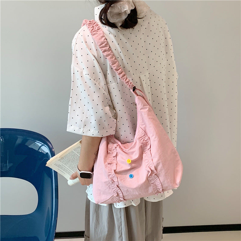 Ruffled Handmade Shoulder Bag