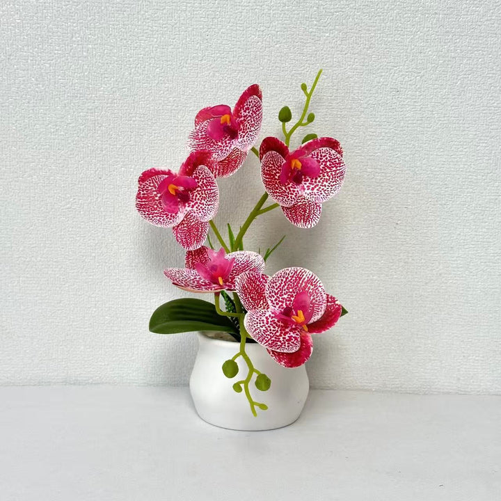 Elegant Artificial Orchid Plant Arrangement for Home Decor