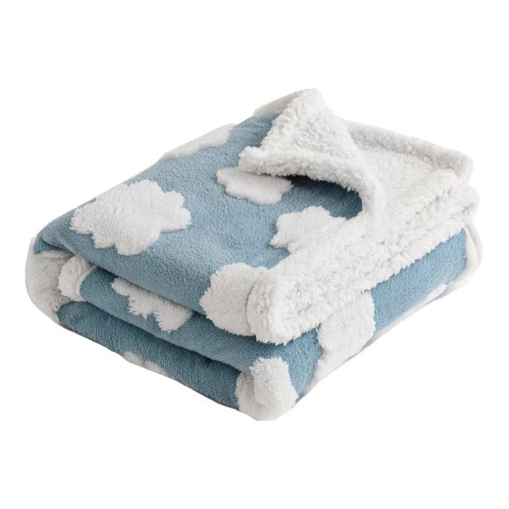 Oversized Reversible Plush Faux Fur Sherpa Throw Blanket