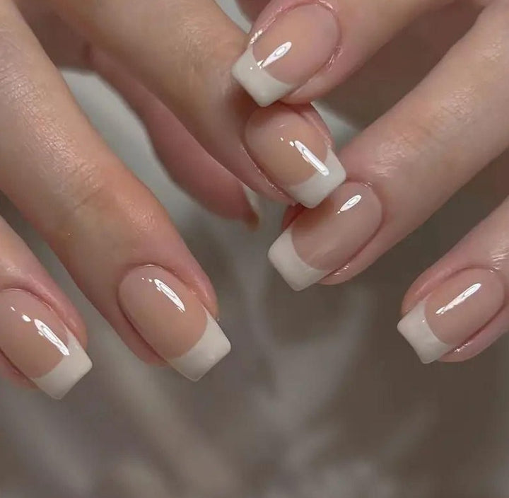 Classic French Tip Nail Enhancements Kalsten
