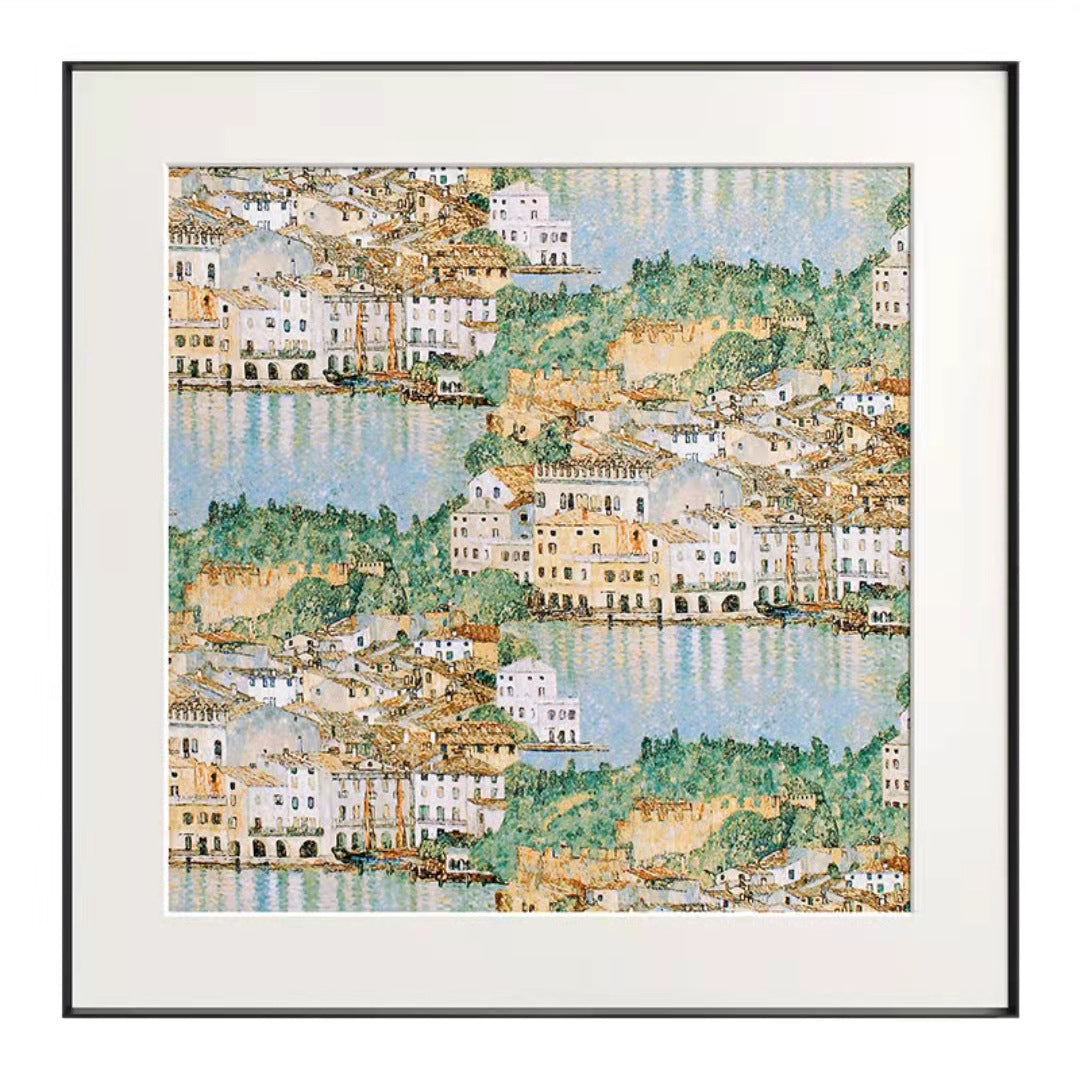 Framed Scenic Watercolor Artwork