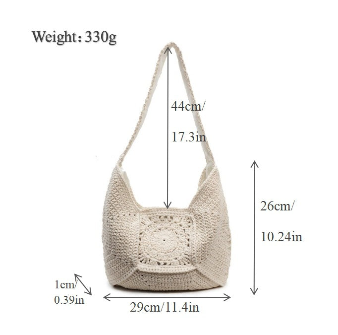 Macramé Shoulder Bag with Artistic Design Kalsten