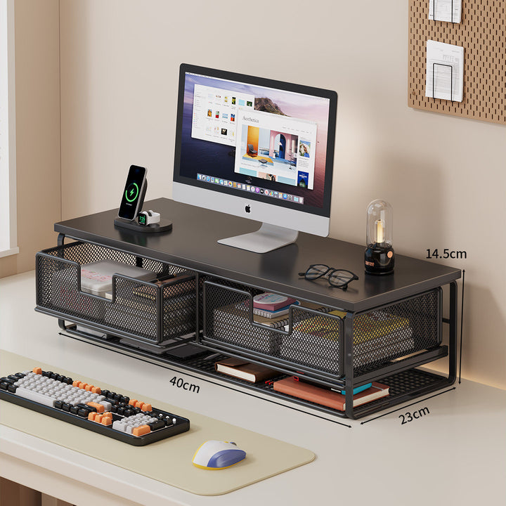 Multi-Functional Desk Organizer with Mesh Storage Bins Kalsten