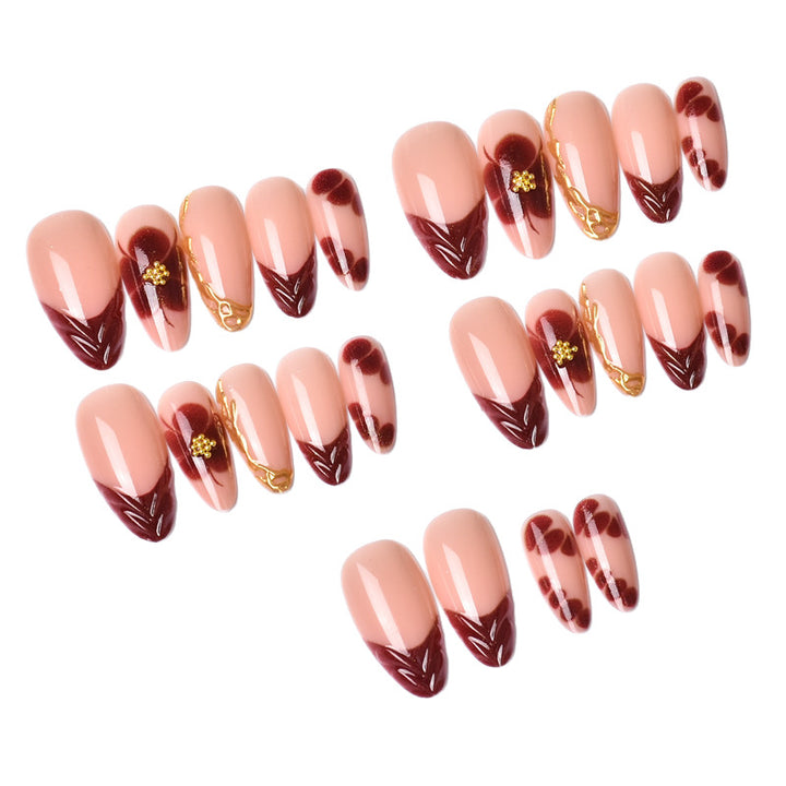 Floral-Embellished Elegant Press-On Nails Kalsten