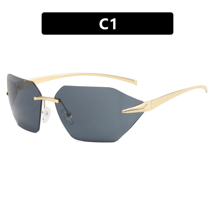 Women's geometric sunglasses with elegant metal frame and polarized lenses Kalsten