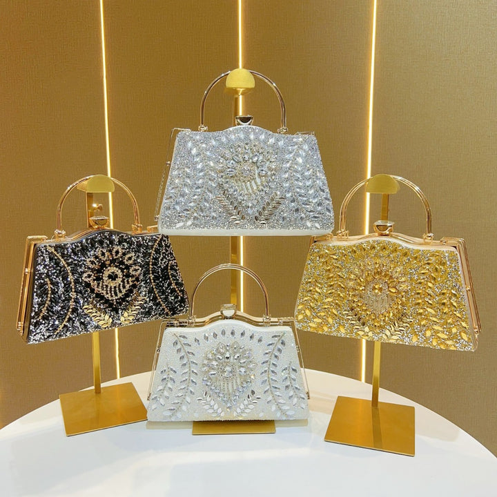 Crystal-Embellished Evening Handbag