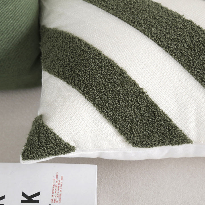 Solid Square Linen-Blend Decorative Throw Pillow Cover with Hidden Zipper and Removable Insert