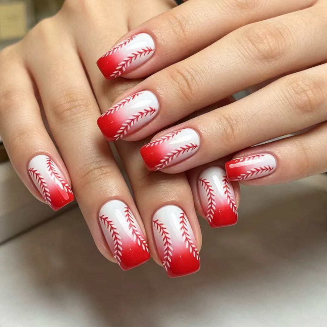 Creative acrylic nails with elegant ombre design and delicate floral patterns Kalsten