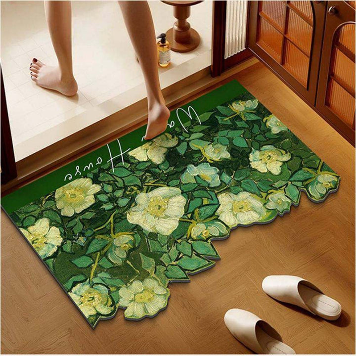 Floral-Themed Non-Slip Bath Mat Kalsten