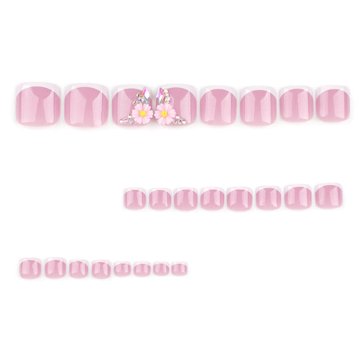 Artful toenail art with floral decorations Kalsten