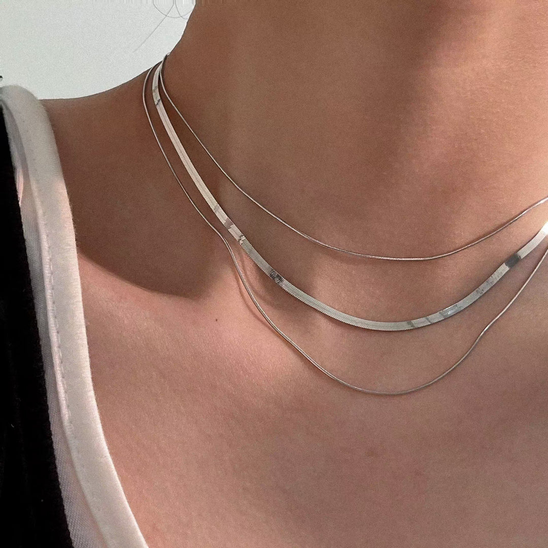 Triple Layered Chain Necklace Kalsten