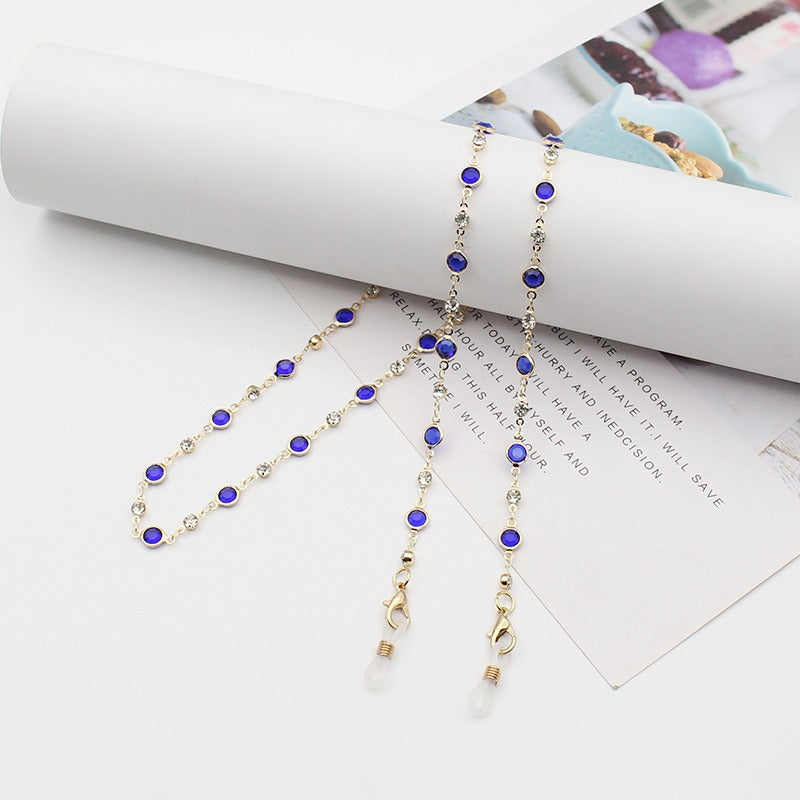 Elegant Crystal-Embellished Eyewear Chain Kalsten 1788159829