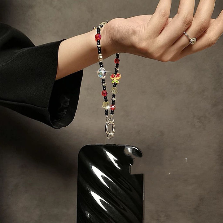 Berry-Themed Beaded Phone Charm Kalsten