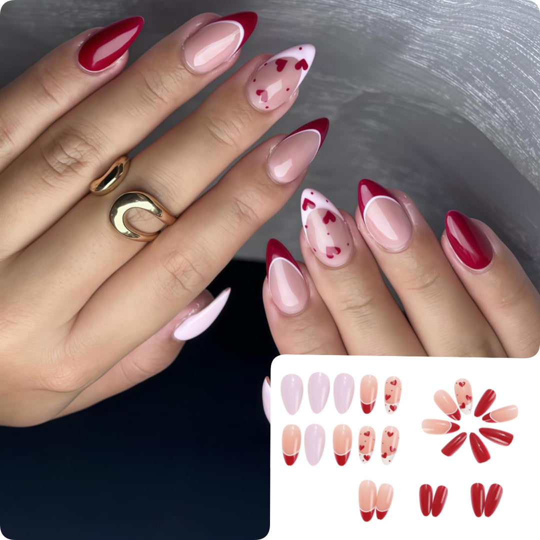 Artistic Heart Motif Art Nails Kalsten