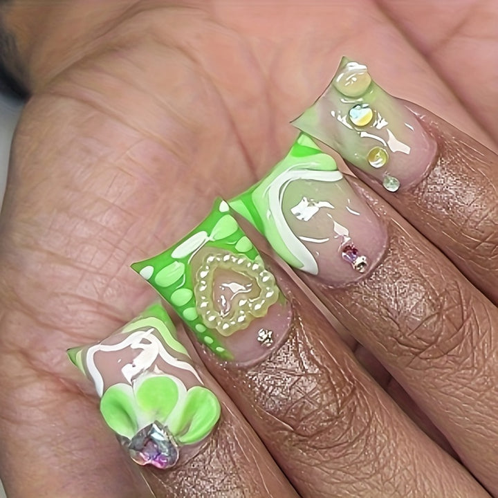 3D Floral Decorative Press-On Nails Kalsten