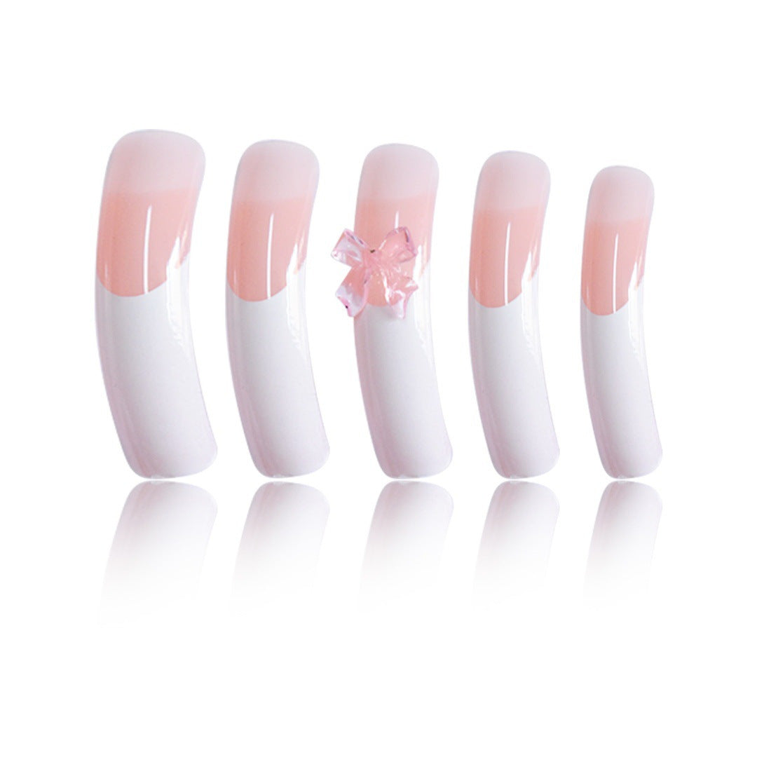 Elegant French Tip Acrylic Nail Enhancements Kalsten