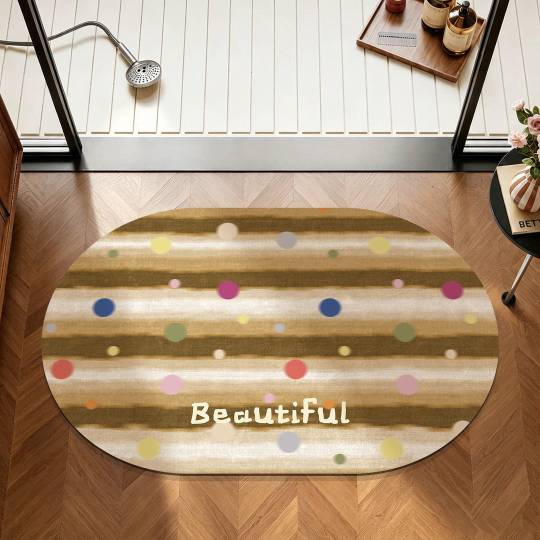 Playful Floral Printed Area Mat