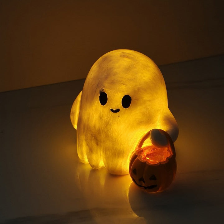 Whimsical Ghost and Bat Decorative Figurine Kalsten