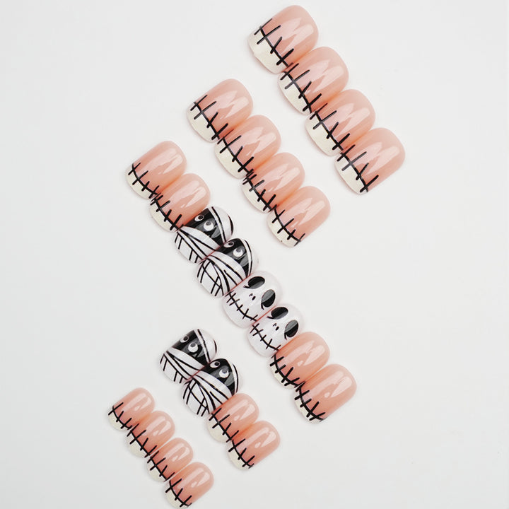 Halloween-Themed Decorative Press-On Nail Art