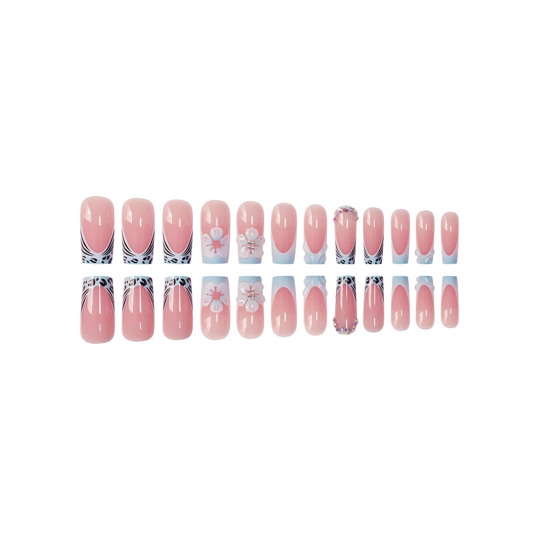 Floral Acrylic Nail Art Extensions Kalsten