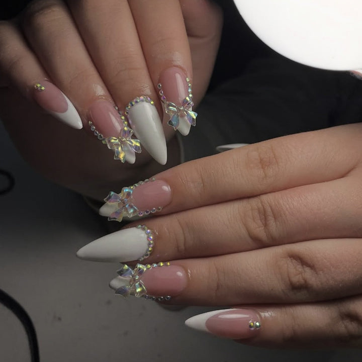 Elegant Stiletto Nail Art Kit with Rhinestones Kalsten