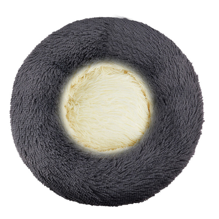 Cozy Plush Round Dog Bed