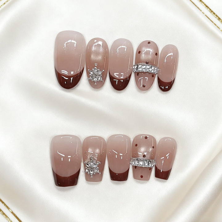 Elegant Glamorous Press-On Nail Set Kalsten