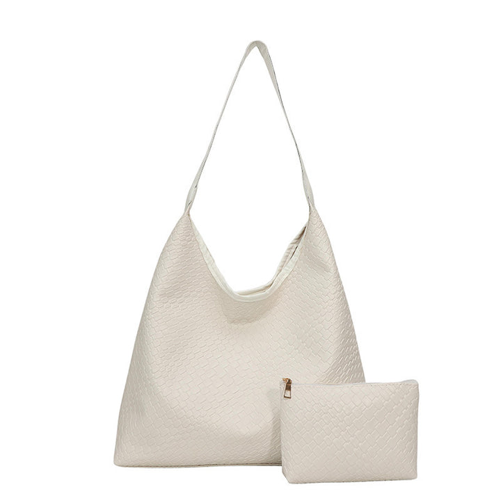 Sleek Textured Leather Hobo Handbag Kalsten