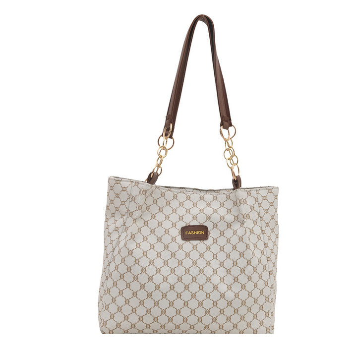 Elegant Patterned Shoulder Tote