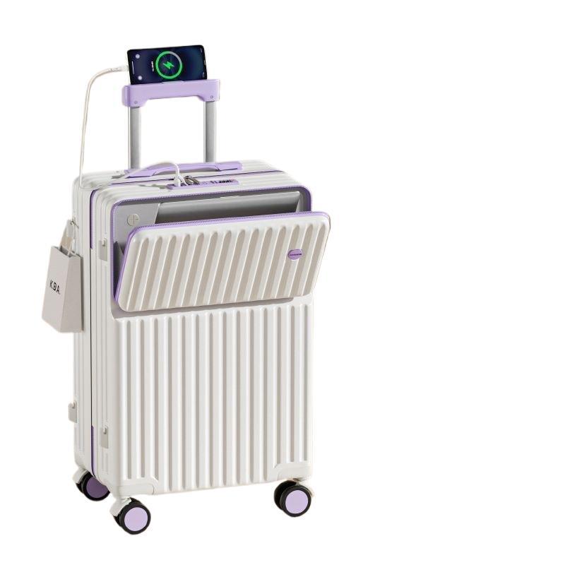 Portable Hard Shell Trolley Suitcase With USB Connection And Innovative Organizer Kalsten