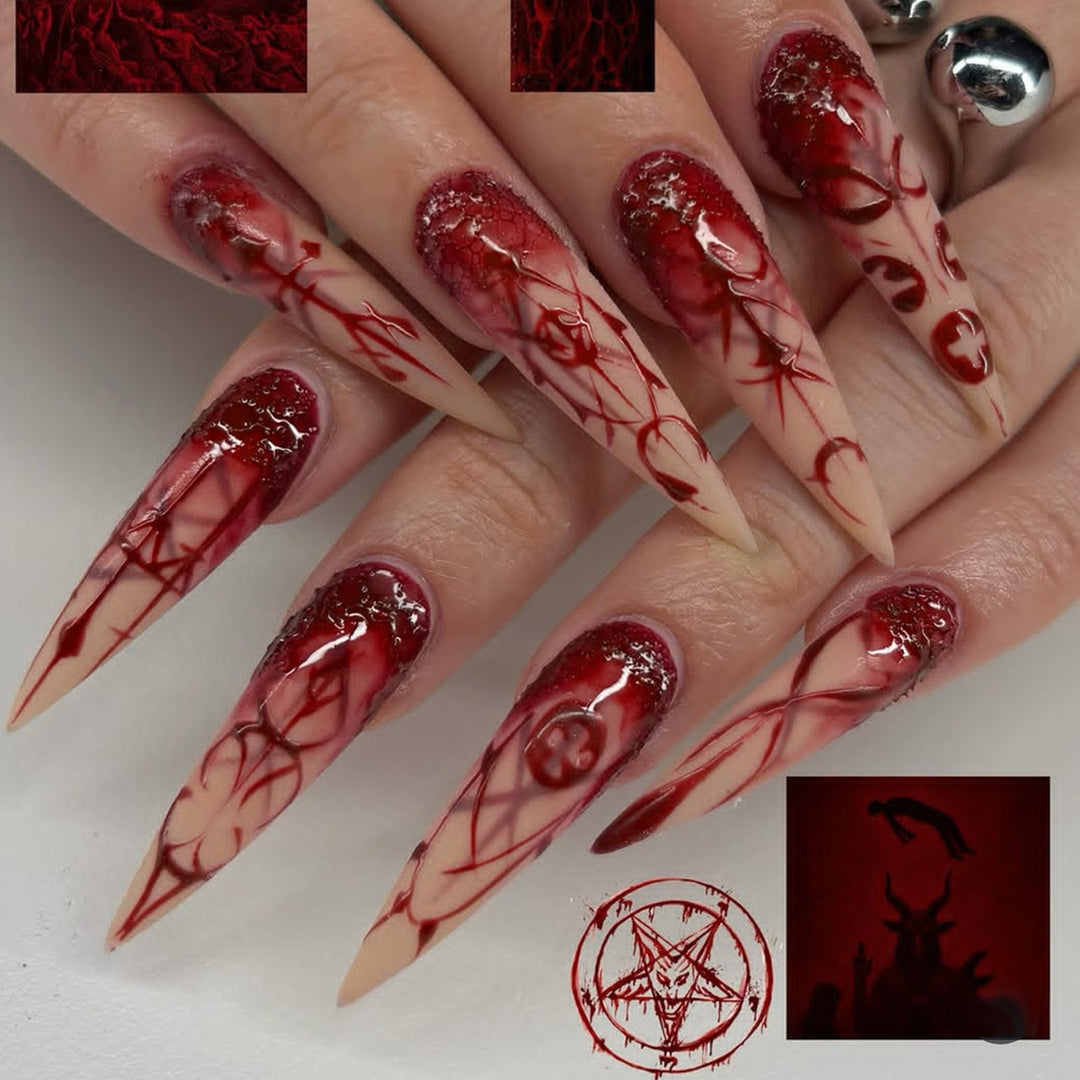 Elegant Artificial Nails with Unique Design Kalsten