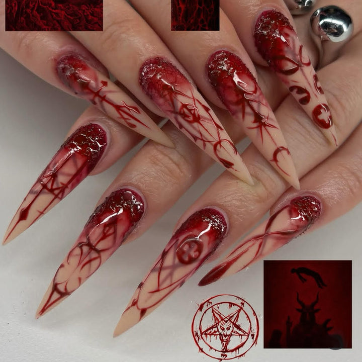 Elegant Artificial Nails with Unique Design Kalsten