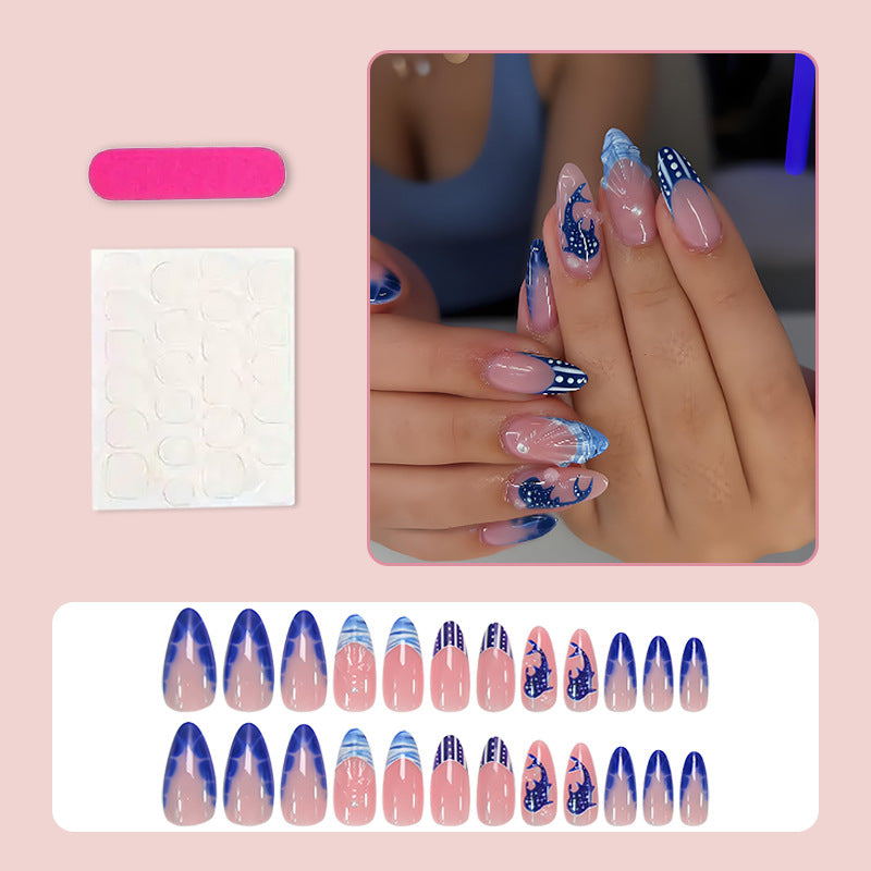 Nail art set with maritime motifs and modern designs Kalsten
