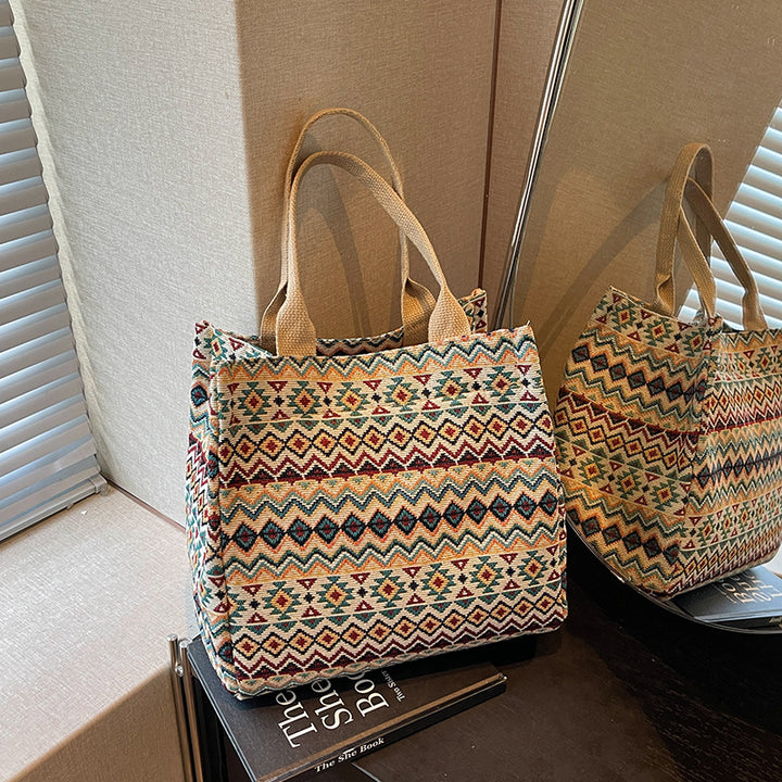 Artisanal Patterned Tote Bag