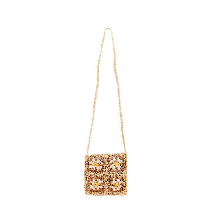 Shoulder bag with hand-crocheted floral pattern Kalsten