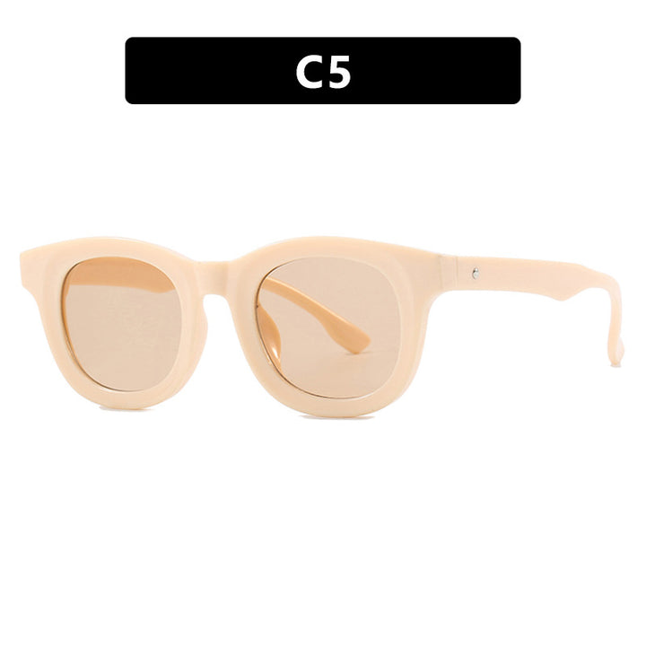 Women's stylish round sunglasses with sturdy frame and protective UV filter Kalsten
