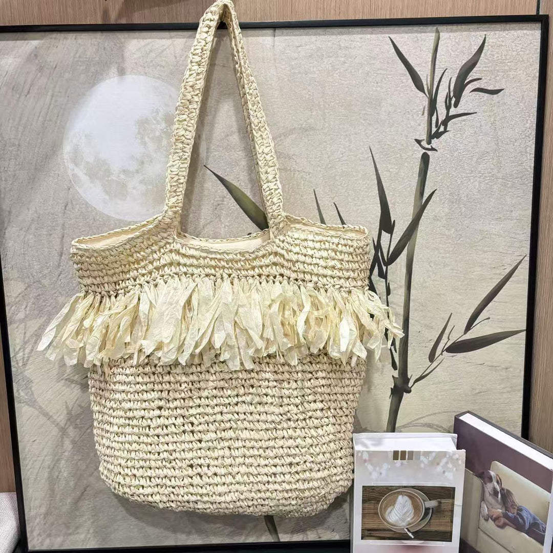 Large tote bag with fringed details Kalsten
