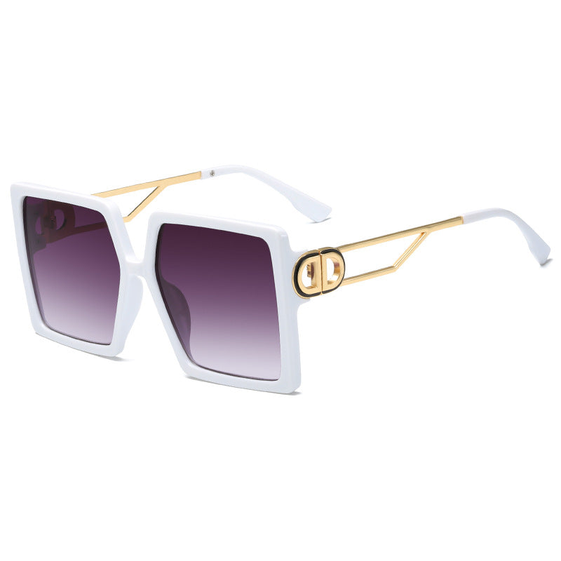 Women's oversized square sunglasses with elegant metal frame and polarizing lenses Kalsten