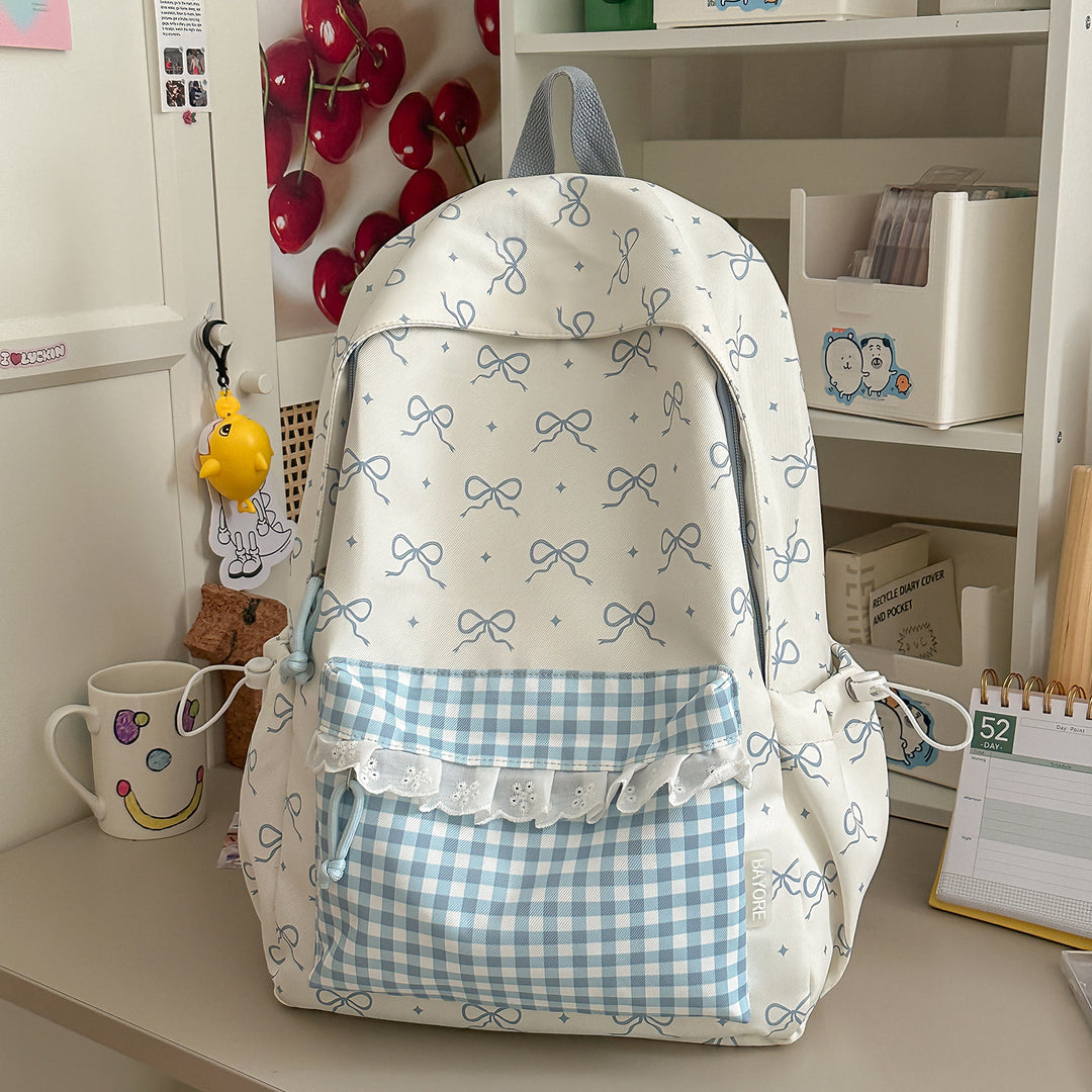 Decorative Bow-Embellished Backpack Kalsten