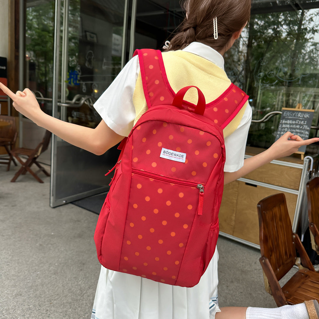 Durable Polka Dot Backpack Kalsten