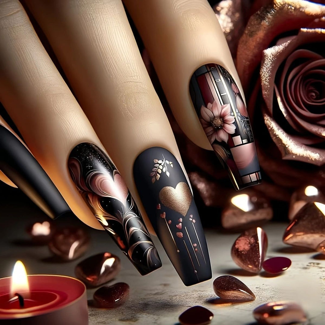 Floral Art Acrylic Nail Set Kalsten