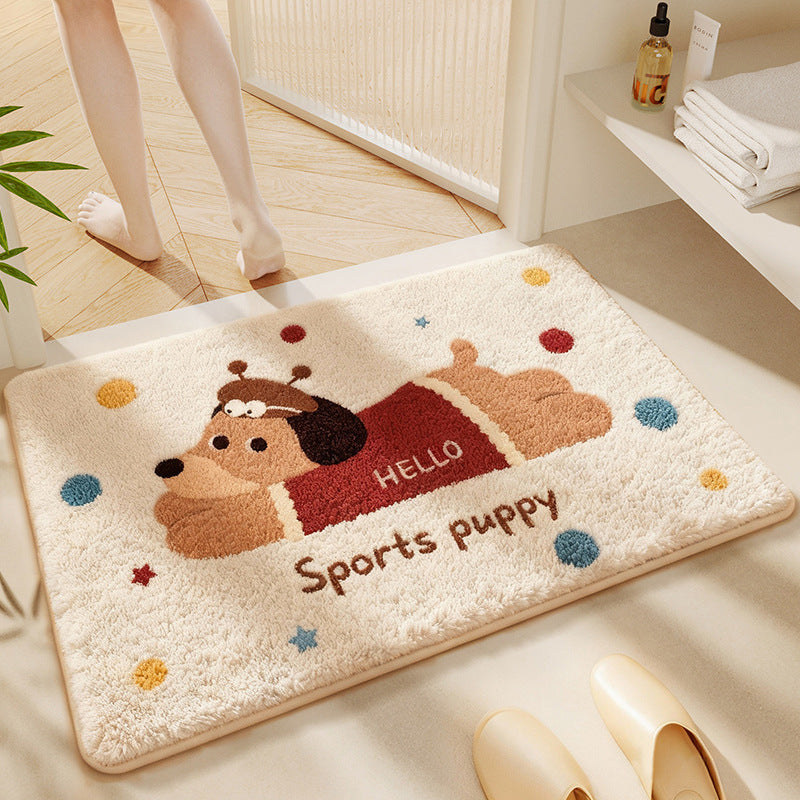 Cartoon Dog-themed Bath Rug Kalsten