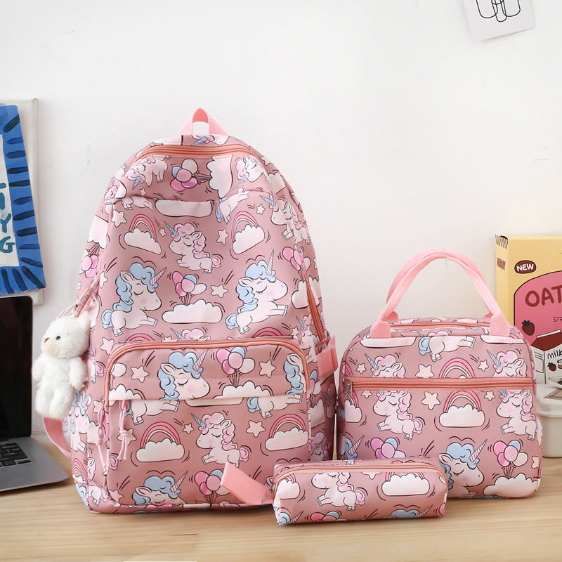 Backpack set with colorful unicorn motif Kalsten