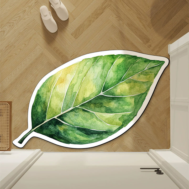 Leaf-Shaped Area Rug