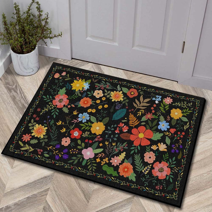 Luxurious Floral Design Bath Mat Kalsten
